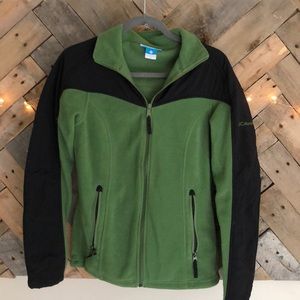 Women’s Columbia Zip Up Green Fleece Sweatshirt